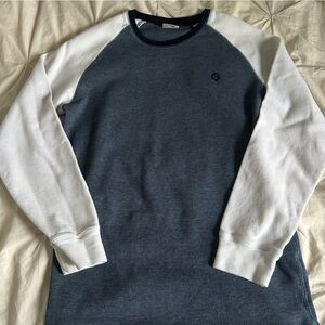 Jack & Jones Mens Navy and White Medium Textured Long-Sleeve Shirt